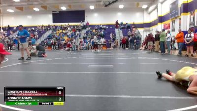 100 lbs Round 3 - Grayson Stuchell, Northeast Georgia Mat Monstars vs Konnor Adams, Team Bear Wrestling Club