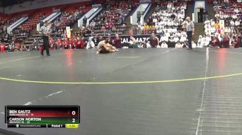 165 lbs Quarterfinals (8 Team) - Carson Norton, Bronson HS vs Ben Gautz, Manchester HS