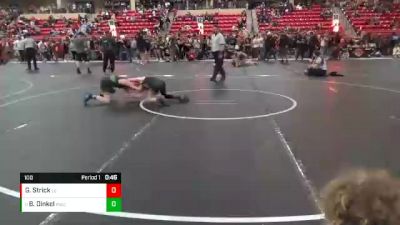 100 lbs Cons. Round 3 - Braigan Dinkel, Russell Wrestling Club vs Gus Strick, Lawrence Elite