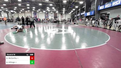 138 lbs Round Of 16 - Andrew McCarthy, RI vs Aidan Gillings, NY