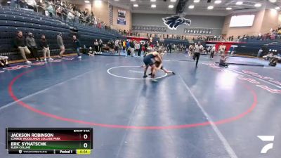 165 lbs Cons. Round 3 - Eric Synatschk, Klein Collins vs Jackson Robinson, Conroe Woodlands College Park