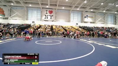 113 lbs Semifinal - Logan Matthews, Fairport Jr. Red Raiders Wrestling vs Kyle Gregory, Club Not Listed