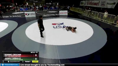 77 lbs Quarterfinal - Dominic Crociani, Wolf Den Wrestling Club vs Jadien Carballo, Sunkist Kids/Monster Garage