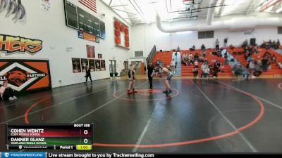 132 lbs 3rd Place Match - Cohen Weintz, Cody Middle School vs Danner Glanz, Worland Middle School