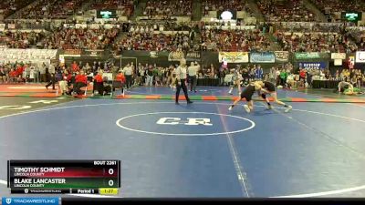 Semifinal - Timothy Schmidt, Lincoln County vs Blake Lancaster, Lincoln County