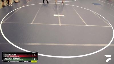 106 lbs Quarterfinal - Jackson Berhow, Scoring Edge Wrestling Center vs Zeke Ranvek, MN Elite Wrestling Club