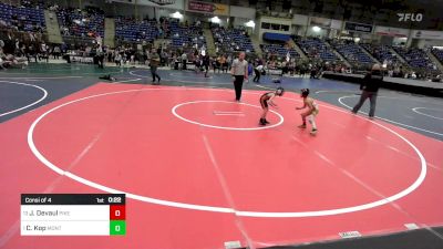 43 lbs Consi Of 4 - Jaxon Devaul, Pikes Peak Warriors vs Casey Kop, Montezuma-Cortez