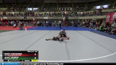 50 lbs Quarterfinal - Wyatt Milbeck, Bison Wrestling Club vs Wyatt Steffensen, Flat Earth Wrestling Club