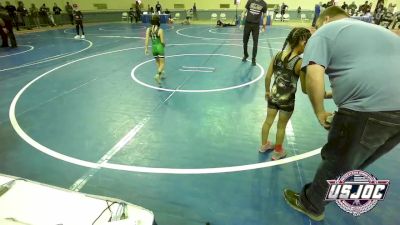 50 lbs Rr Rnd 3 - Adalena Chay, Harrah Little League Wrestling vs Jolee Stephens, Derby Wrestling Club