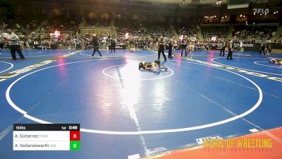 50 lbs Semifinal - Aaliyah Gutierrez, Pomona Elite vs Aubriella Hollandsworth, GGB Ohio