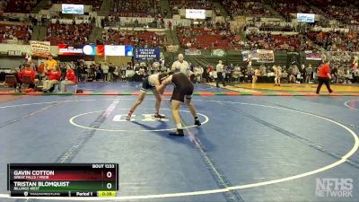 AA - 145 lbs Cons. Round 2 - Tristan Blomquist, Billings West vs Gavin Cotton, Great Falls / MSDB