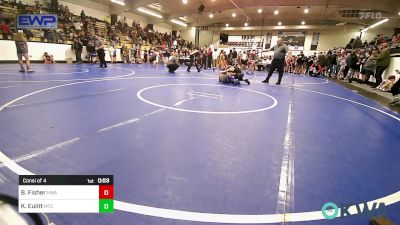 90 lbs Consi Of 4 - Benjamin Fisher, HURRICANE WRESTLING ACADEMY vs Kyus Eulitt, Miami Takedown Club