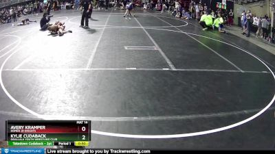 101 lbs Cons. Round 2 - Kylie Cudaback, Ogallala Youth Wrestling Club vs Avery Kramper, Homer JR Knights