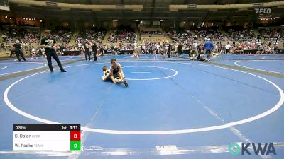 73 lbs Round Of 16 - Cael Dolan, Berryhill Wrestling Club vs Wyatt Rooks, Team Tulsa Wrestling Club