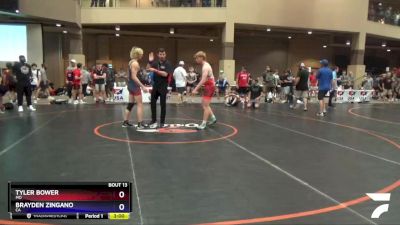 160 lbs Champ. Round 1 - Tyler Bower, MO vs Brayden Zingano, CA