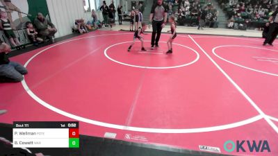 37-40 lbs Rr Rnd 2 - Paris Wellman, Poteau Youth Wrestling Academy vs Brady Cowett, Warner Eagles Youth Wrestling