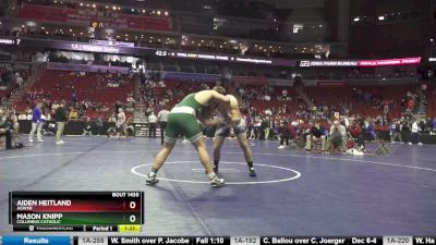 1A-220 lbs Quarterfinal - Mason Knipp, Columbus Catholic vs Aiden Heitland, AGWSR