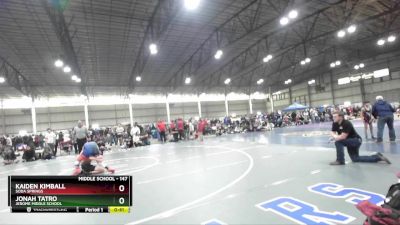 147 lbs Cons. Round 4 - Jonah Tatro, Jerome Middle School vs Kaiden Kimball, Soda Springs