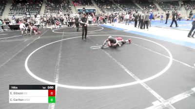 76 lbs Consi Of 4 - Ezra Gibson, Owasso Takedown Club vs Cash Carlton, Sperry Wrestling Club