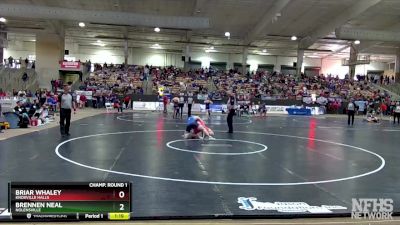 AA 190 lbs Champ. Round 1 - Briar Whaley, Knoxville Halls vs Brennen Neal, Nolensville