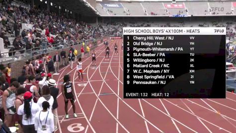 High School Boys' 4x100m Relay Event 132, Prelims 12