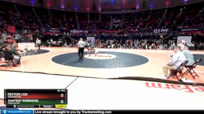 2A 132 lbs 1st Place Match - Santino Robinson, Mascoutah vs Peyton Cox, Washington