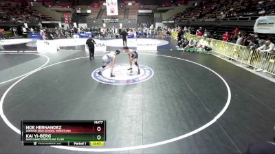 132 lbs Cons. Round 4 - Noe Hernandez, Hoover High School Wrestling vs Kai Yi-Berg, Mad Dawg Wrestling Club