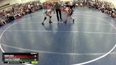 125 lbs Round 3 (6 Team) - Tristan Stoeser, South Dakota Lightning vs Noah Rau, North Dakota 2