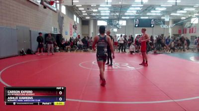 132 lbs Quarterfinal - Carson Exferd, All In Wrestling Academy vs Ashlei Hawkins, Bonners Ferry Wrestling Club