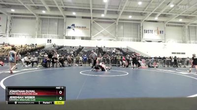 112 lbs Cons. Round 3 - Jonathan Duval, Glens Falls Wrestling Club vs Jeremiah Weber, Gowanda Wrestling Club