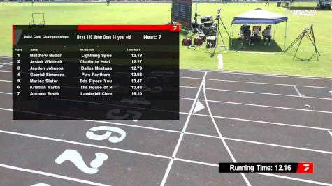 Youth Boys' 100m, Prelims 8 - Age 14