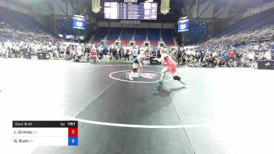 180 lbs Cons 16 #1 - Lori Grimes, Ohio vs Natalie Rush, Pennsylvania