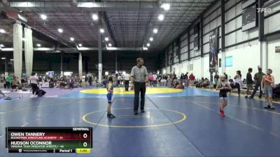 50 lbs Semifinal - Owen Tannery, Roundtree Wrestling Academy vs Hudson OConnor, Virginia Team Predator Wrestli