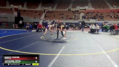 D4-138 lbs Champ. Round 1 - Nathaniel Mitch, Northwest Christian HS vs Hadley Porter, Mogollon