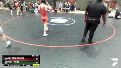 120 lbs Champ. Round 2 - Mason DesRochers, WA vs Ashton Myers, WA