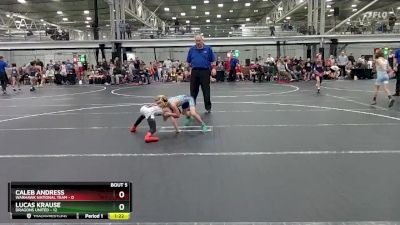 56 lbs Round 3 (4 Team) - Caleb Andress, Warhawk National Team vs Lucas Krause, Dragons United