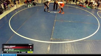 92 lbs Cons. Semi - Trace Wright, Kanab Cowboys vs Crue Jolley, Payson Lions Wrestling Club