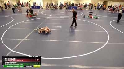 74 lbs Cons. Round 3 - Ty Biegler, Monticello Wrestling Club vs Sam Graham, Zimmerman Wrestling Club