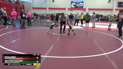 45 lbs Cons. Round 2 - Braxton Walters, Arab Youth Wrestling vs Ryan Gibbs, Buckhorn Youth Wrestling