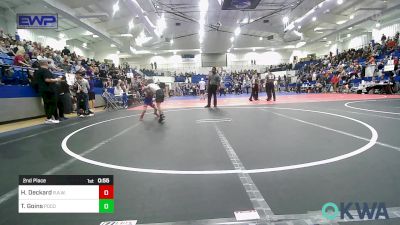 49 lbs 2nd Place - Hank Deckard, R.A.W. vs Tracen Goins, Pocola Youth Wrestling