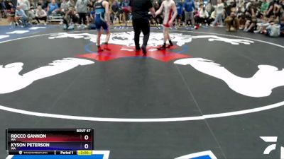 106 lbs Round 3 - Rocco Gannon, WA vs Kyson Peterson, WA