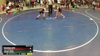 75 lbs Cons. Round 3 - Teyanna Wise, Sons Of Atlas WC vs Welby Pack, Cougars Wrestling