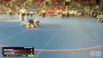 132 lbs Quarterfinals (8 Team) - Ethan Maier, 3-New Salem-Almont vs Levi Hinkle, Pembina County North