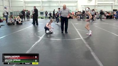 72 lbs Round 5 (6 Team) - Kanoa Saferite, Armory Athletics vs Weston Cipriani, South Hills