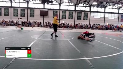 88-97 lbs Champ. Round 1 - Zane Sundberg, NWo Wrestling Club vs Brycen Green, Flight Company USA