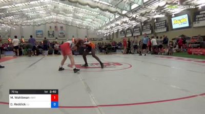 70 kg Consi Of 128 #2 - Mason Wohltman, Virginia Beach Regional Training Center vs Diavantae’ Reddick, Campbell