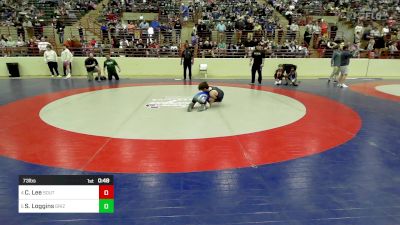 73 lbs Quarterfinal - Caiden Lee, South Forsyth WAR Wrestling Club vs Sam Loggins, Grizzly Wrestling Club