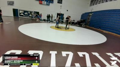 83-87 lbs Round 1 - Logan Rager, Sheridan Wrestling Club vs Garrett Withrow, Riverton USA Wrestling