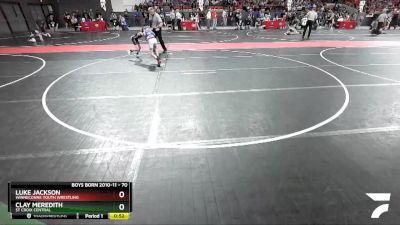 70 lbs Quarterfinal - Luke Jackson, Winneconne Youth Wrestling vs Clay Meredith, St Croix Central