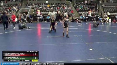 50 lbs Quarterfinal - George Loeffelholz, Moen Wrestling Academy vs Logan Schulz, Hammer Time Wrestling Academy